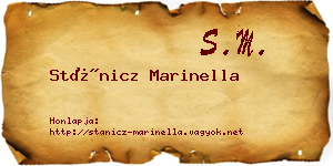Stánicz Marinella névjegykártya